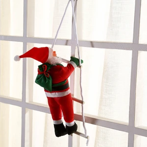 Tek Kişilik Yatak Odası Penceresi Noel Merdiveni 30CM Noel Baba Süslemeleri (Yurt Dışından)
