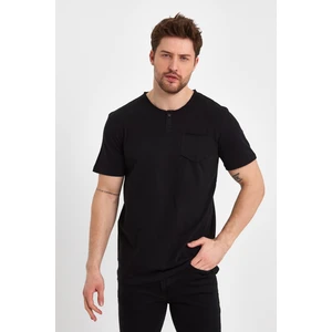 Uomo Park 2016 Basic Flamlı Süprem Bisiklet Yaka Tek Cepli Tişört