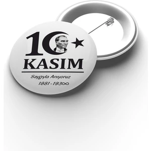 Renkli Baskı Merkezi 10 Kasım Atatürk'ü Anma Günü Için Rozet 10 Adet