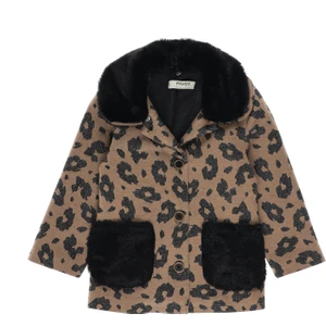 Kız Bebek Pelüş Detaylı Ceket