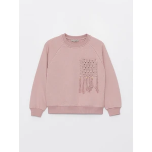 Kız Çocuk Fırfır Cepli Beli Lastikli SweatShirt