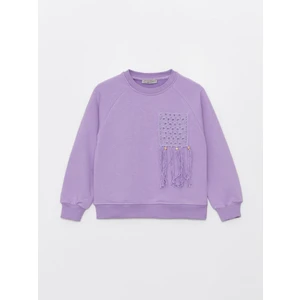 Kız Çocuk Fırfır Cepli Beli Lastikli SweatShirt