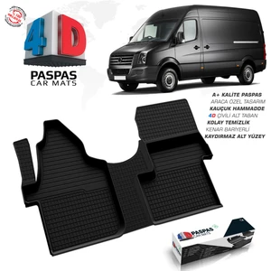 S-Dizayn VW Crafter 4D Havuzlu Paspas 2006 Üzeri Ön Tek Koltuk