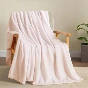 Wellsoft Tek Kişilik Battaniye Sıcak Battaniye Tv Dekor Battaniyesi 100X170 Krem