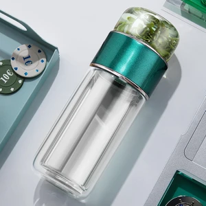 FastDeal Store Yeni Çift Katmanlı Çay Su Ayırma Cam Filtre Çay Bardağı Ofis Şeffaf Su Bardağı Taşınabilir Bardak Yüksek Sıcaklık Dayanımı (Yurt Dışından)