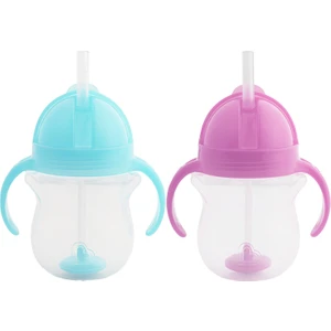 Tıklama Kilitli Uçlu Pipetli  Alıştırma BARDAĞI,6AY+,207ML,2LI Paket