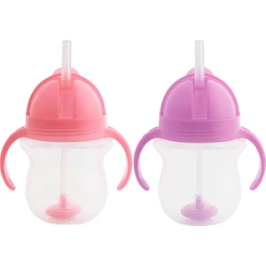 Tıklama Kilitli Uçlu Pipetli Alıştırma BARDAĞI,6AY+,207ML,2LI Paket