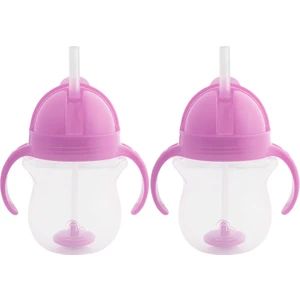 Tıklama Kilitli Uçlu Pipetli Alıştırma BARDAĞI,6AY+,207ML,2LI Paket