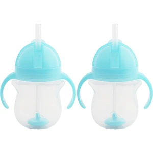 Tıklama Kilitli Uçlu Pipetli Alıştırma BARDAĞI,6AY+,207ML,2LI Paket