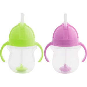 Tıklama Kilitli Uçlu Pipetli Alıştırma BARDAĞI,6AY+,207ML,2LI Paket