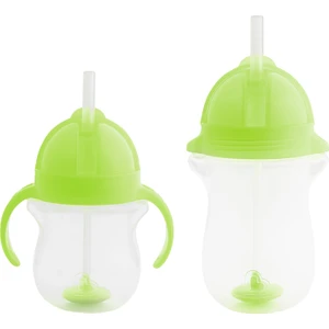Tıklama Kilitli Uçlu Pipetli  Alıştırma Bardağı 6AY+ 207 ml Yeşil  ve 12AY+ 296 ml Yeşil