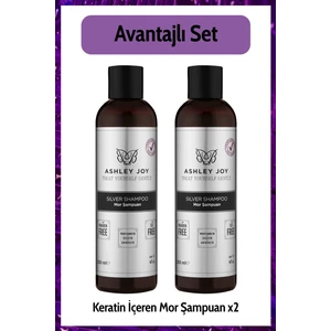 Platin,Sarı Saçlara Özel Turunculaşma Karşıtı Keratin Içeren Mor Şampuan 250 ml 2li Set