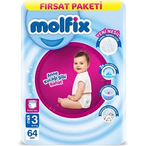 Molfix Külot Bez Fırsat Midi 3 Beden 64'Lü
