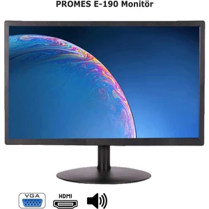 PR-E190 19" (HDMI+VGA) FHD LED Monitör TV