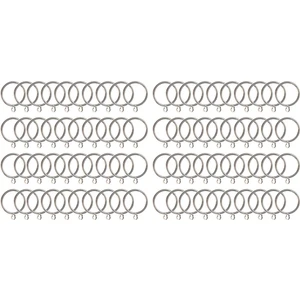 Gui Xulian [gui Xulian]80 Paket Perde Halkaları, 38MM Iç Çaplı Demir Perde Halkaları Perdeler ve Çubuklar Için Asılı Halkalar, Gümüş (Yurt Dışından)