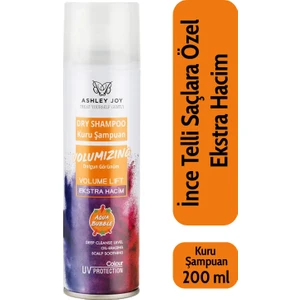 Ashley Joy Çabuk Sönen Ve Yağlanan Saçlar Için Hacim Veren Kuru Şampuan Aqua Bubble Kokulu 200 ml