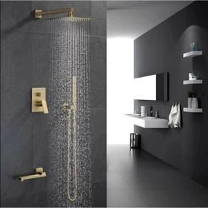 Banyo Duş Seti Ankastre Mat Gold Özel Seri Yeni Model 7 Yıl Garantili Ithal