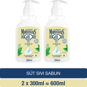 Le Petit Marseillais Süt Sıvı Sabun Zengin Lipit İçeriğiyle 600 ml 2 Adet El Yıkama Jeli