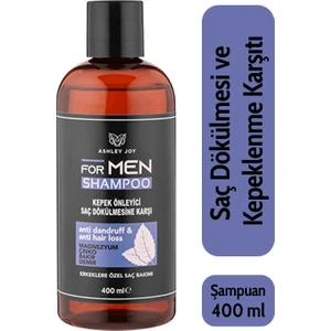 Kepek Önleyici Magnezyum Çinko Içeren Mentollü Erkek Şampuanı 400 ml