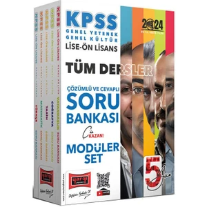 Yargı Yayınevi 2024 KPSS Lise Ön Lisans 5Yüz Ekibi Genel Yetenek Genel Kültür  Tüm Dersler Çözümlü ve Cevaplı Modüler Soru Bankası Seti