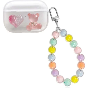 Air-Podss Pro Kılıf Renkli Askılı Kalp ve Ayı