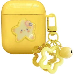 Air-Podss 1. Nesil / 2. Nesil Kılıf Sevimli Sarı Yıldız