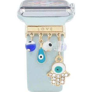 Apple Watch 7 41MM Kordon Süsü Charm Love Hamsa