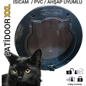 Blackcap Pati XXL Kedi Kapısı  / Mat Siyah  / Füme Camlı