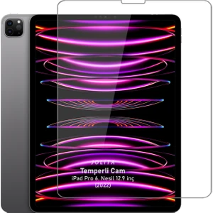 iPad Pro 6. Nesil 12.9 Inç Temperli Ekran Koruyucu Kırılmaz Cam Glass 2022 A2436 A2437 A2764 A2766