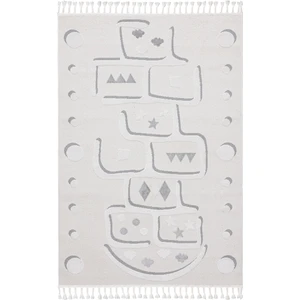 Sparkle Krem Gri Seksekli Çocuk Odası Halısı 133x190 33451B