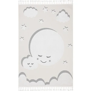 Sparkle Krem Gri Anne Çocuk Bulut Figürlü Çocuk Odası Halısı 133x190 33446A