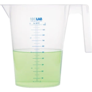 Kulplu Beher P P Kısa Form Mavi Baskılı 3000 ml