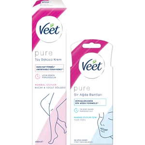 Pure Cream 200 ml + Veet Pure Sir Ağda Bandı Yüz - 20 Adet