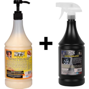 Sanayi Kimya Ponza'lı (Talaşlı) El Temizleme Kremi ( Sabunu) 1 kg & Lastik Parlatıcı Jel 500 ml