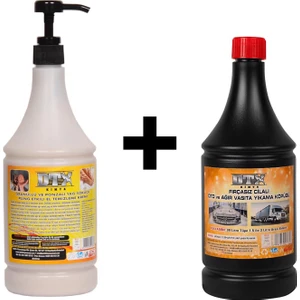 Granüllü El Temizleme Kremi ( Sabunu ) 1 kg & Oto, Motor ve Tır Yıkama  1 Litre