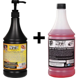 Sanayi Kimya Kumlu El Temizleme Kremi ( Sabunu) 1 kg & Alkollü Intercooler Temizleme Sıvısı 1 Lt