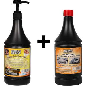 Sanayi Kimya Ponza'lı (Talaşlı) El Temizleme Kremi ( Sabunu) 1 kg & Oto, Motor ve Tır Yıkama  1 Litre