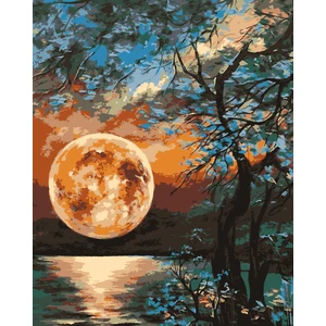 Çerçeveli ve Kasnaklı Manzara Temalı Sayılara Göre Boyama Seti – 3 Fırça, Akrilik Boya, Beyaz, 40x50 cm