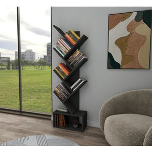 Enda Home Erine 8 Raflı Zikzak Kitaplık Antrasit