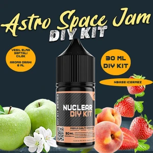 Nuclear Kimya Astro 30 60 100 ml Dıy Kit  Şeftali Çilek Yeşil Elma Aroması 6  ml (Aroma Içerir )