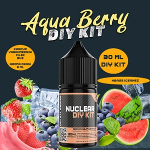 Nuclear Kimya Aqua Berry 30 ml Dıy Kit  Yabanmersini Karpuz Çilek Buz Aroması 6  ml (Aroma Içerir )
