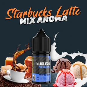 Nuclear Kimya Mix Aroma Starbucks Latte Kahve Karamel Süt Gıda Aroması 10 ml