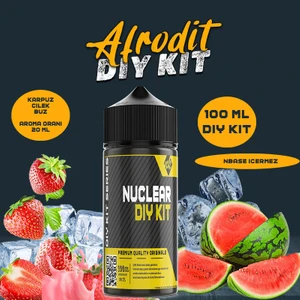 Nuclear Kimya Afrodit 30 60 100 ml Dıy Kit  Çilek Karpuz Buz Gıda Aroması 6  ml (Aroma Içerir )