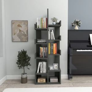 Enda Home Pamfilya 10 Bölmeli/Raflı Kitaplık Antrasit