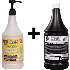 Sanayi Kimya Kumlu El Temizleme Kremi ( Sabunu) 1 kg & Alkollü Intercooler Temizleme Sıvısı 1 Lt