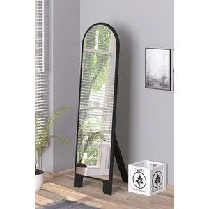 Olcay Aksesuar Siyah 150X43 cm Ayaklı Tek Kubbeli Salon Antre Çocuk Odası Banyo Wc Yatak Odası Boy Aynası