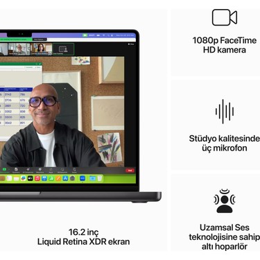 Apple MacBook Pro M3 Pro 18GB 512GB SSD macOS 16 Fiyatı