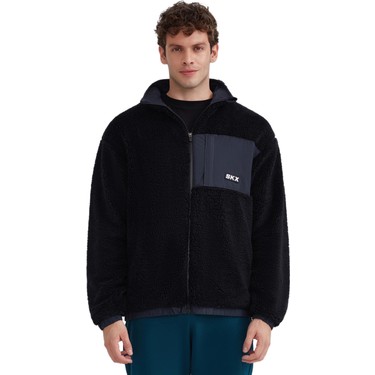 Skechers M Outdoor Fleece Full Zip Sherpa Erkek Siyah Mont Fiyatı