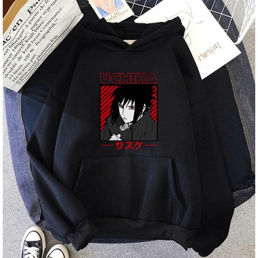 Populus Anime Uchiha Sasuke Kap onlu Sweatshirt Fiyat