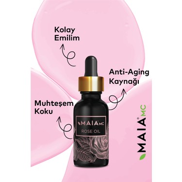 Maia Mc Gül Yağı 20 ml Kolay Emilim ve Muhteşem Koku ile Fiyatı